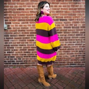 Mixie Bold Stripe Sweater Dress
